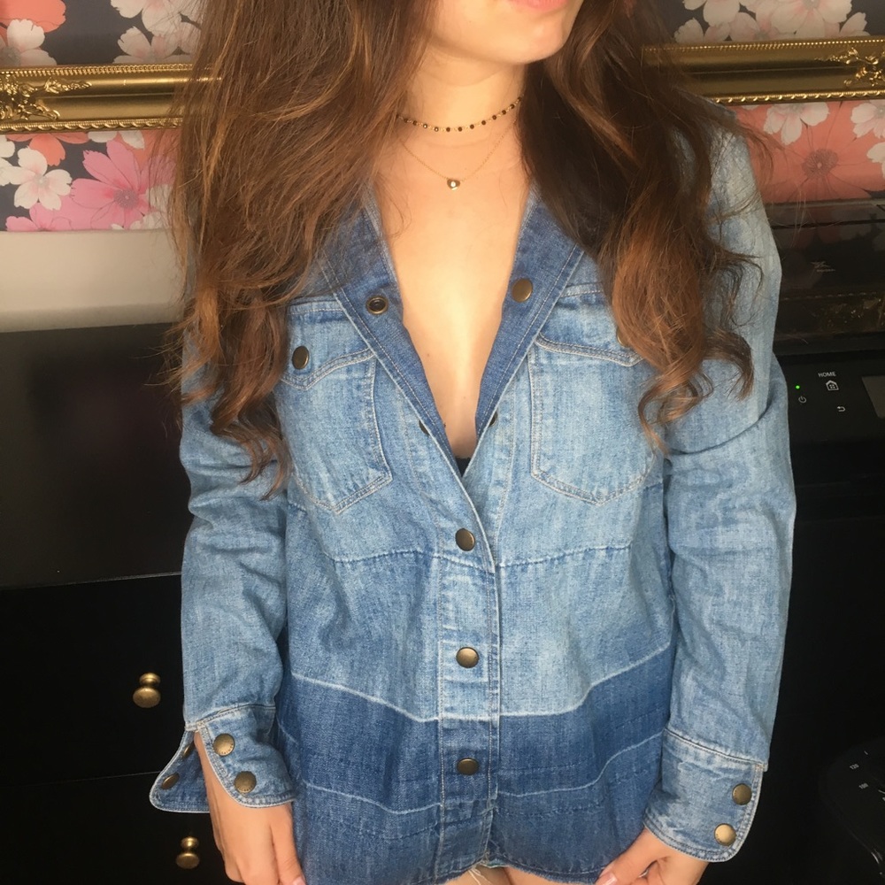 All saints Jean Button up Shirt
